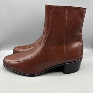 Florsheim Duke Boots Men’s 10.5 3E Side Zip Ankle Dress 17087-03 Brown